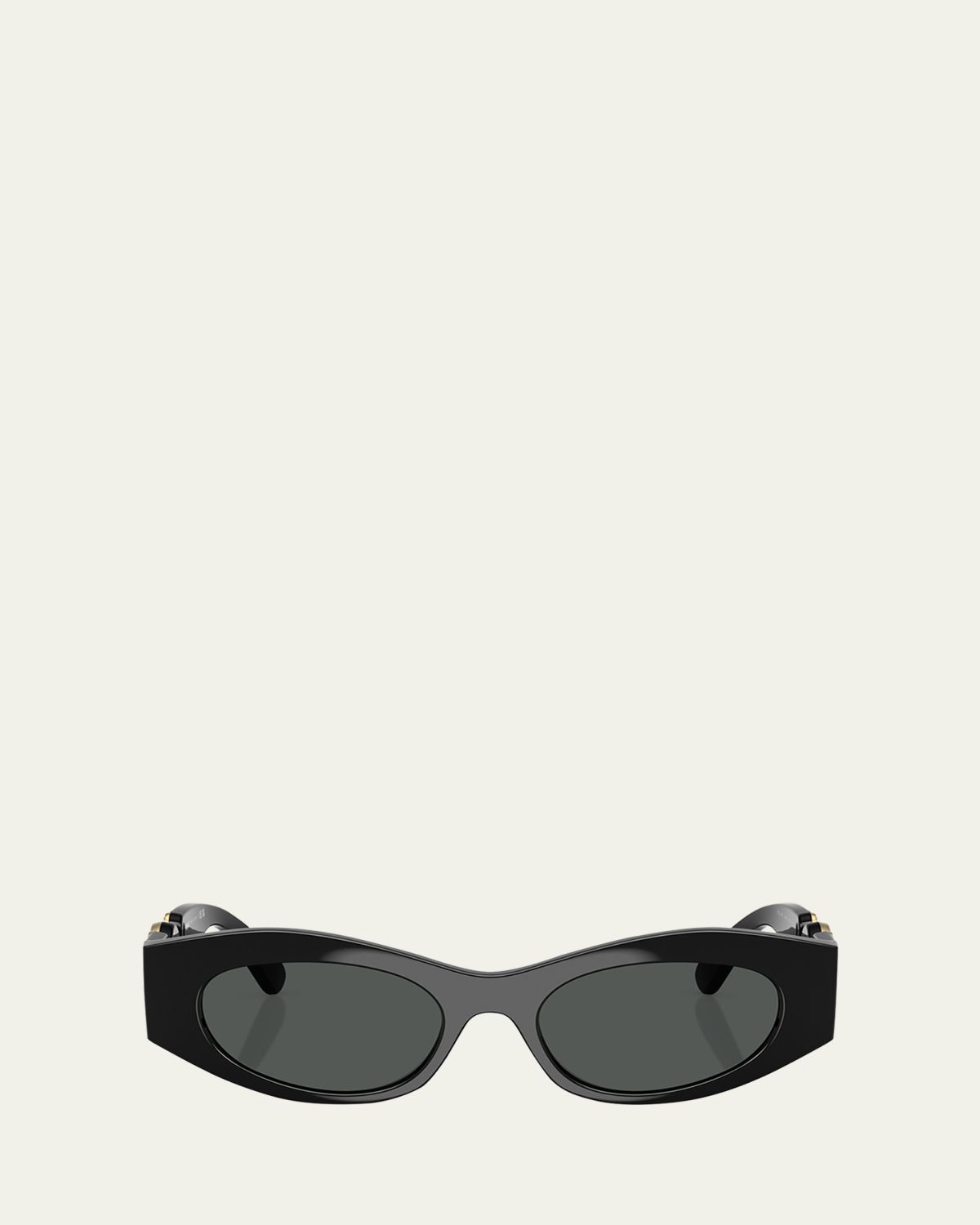 Versace Medusa Embellished Oval Plastic Sunglasses, 51MM