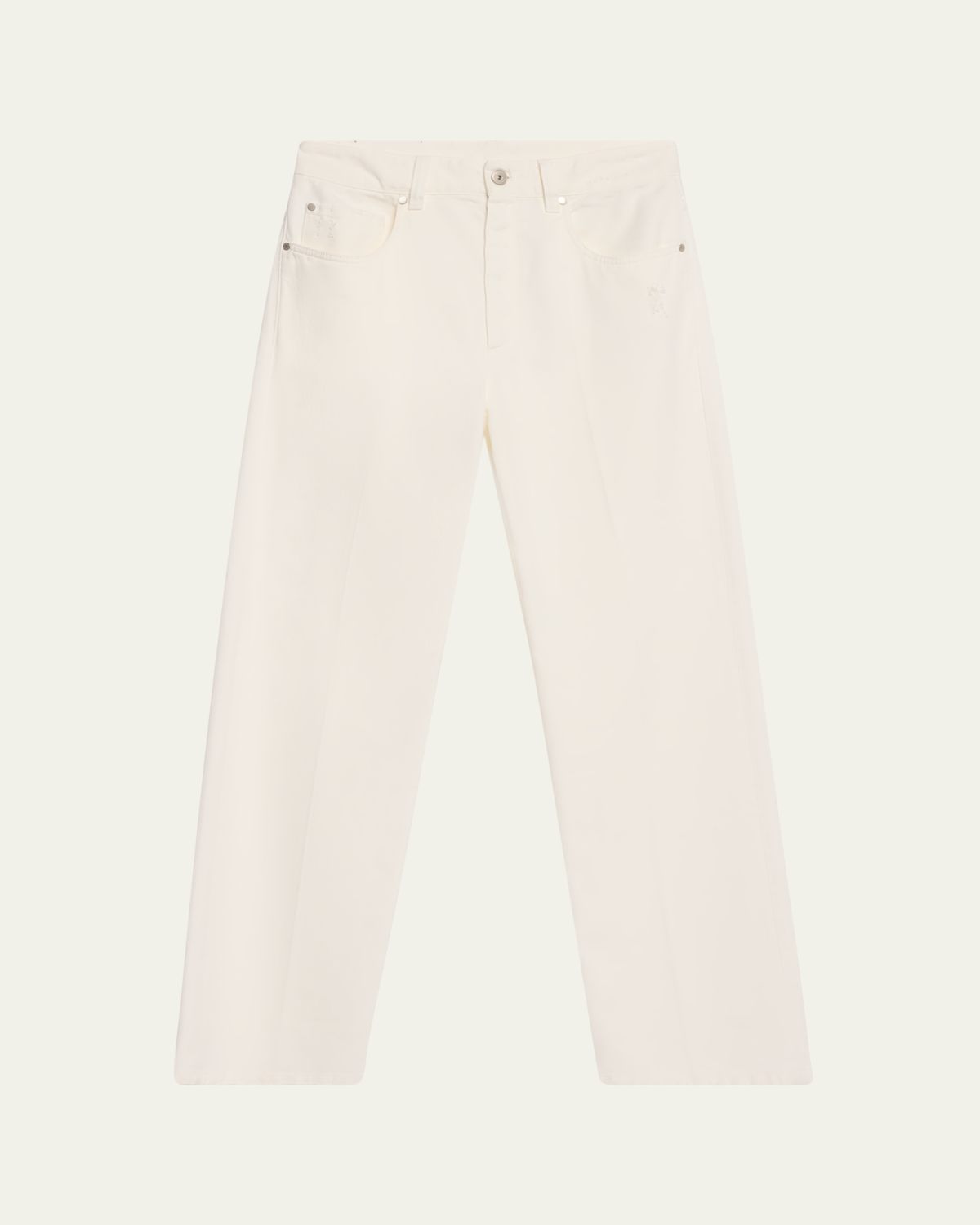 Brunello Cucinelli Contemporary Garment Dye Denim Pants with Sartorial Touch