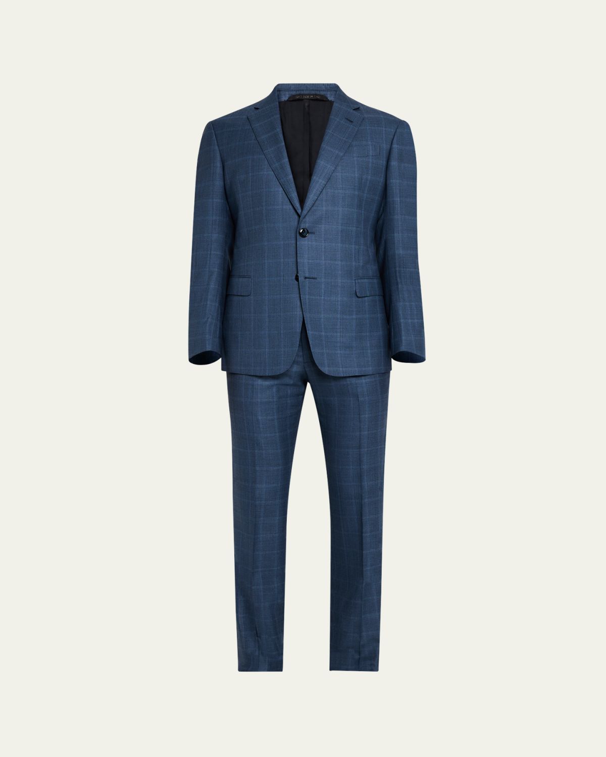 Giorgio Armani Men's Blurred Windowpane 240G Suit