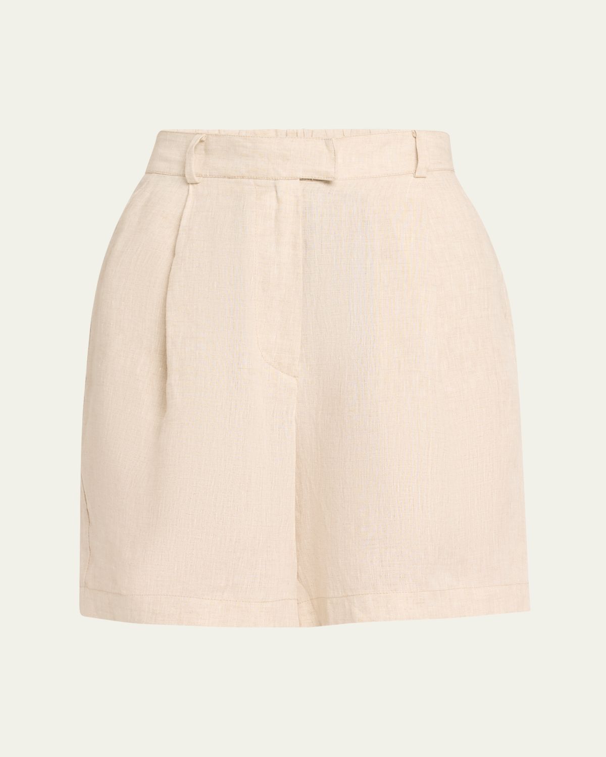 Brunello Cucinelli Pleated Linen Baggy Shorts