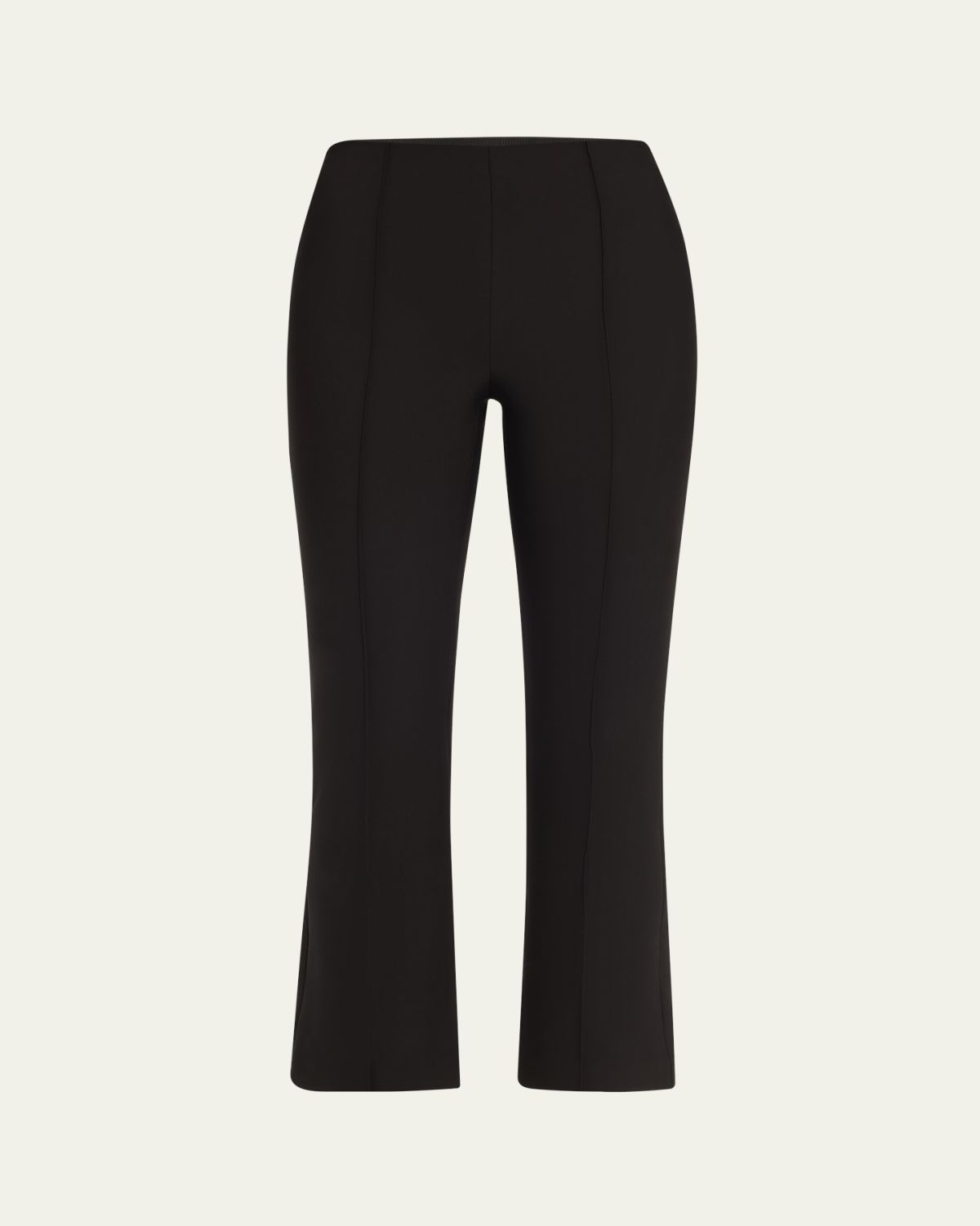 Vince Cropped Flare-Leg Pintuck Pants