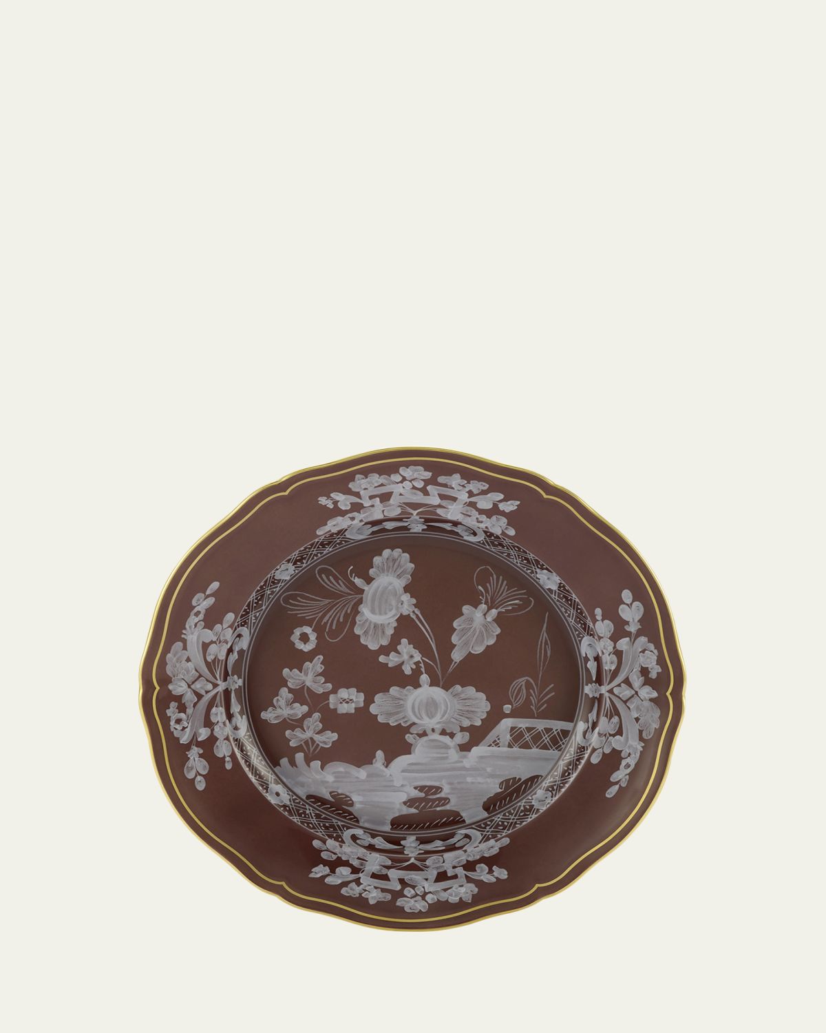 GINORI 1735 Oriente Italiano Castagna Dessert Plate