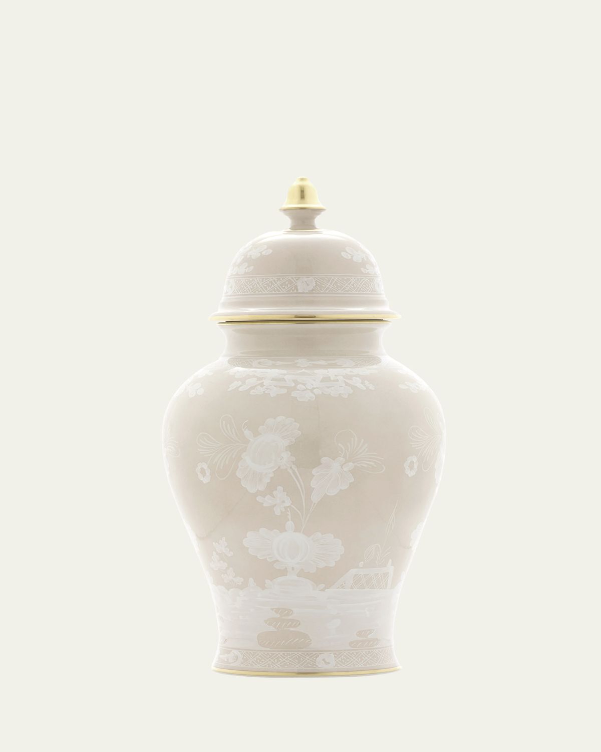 GINORI 1735 Oriente Italiano Meringa Large Potiche Vase - 15" | Thumbnail 6