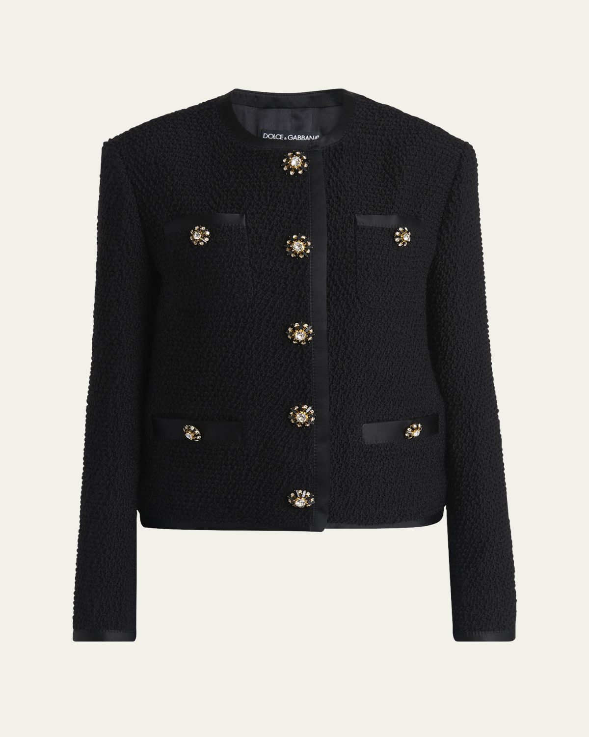 Dolce & Gabbana Jeweled Button Boucle Jacket