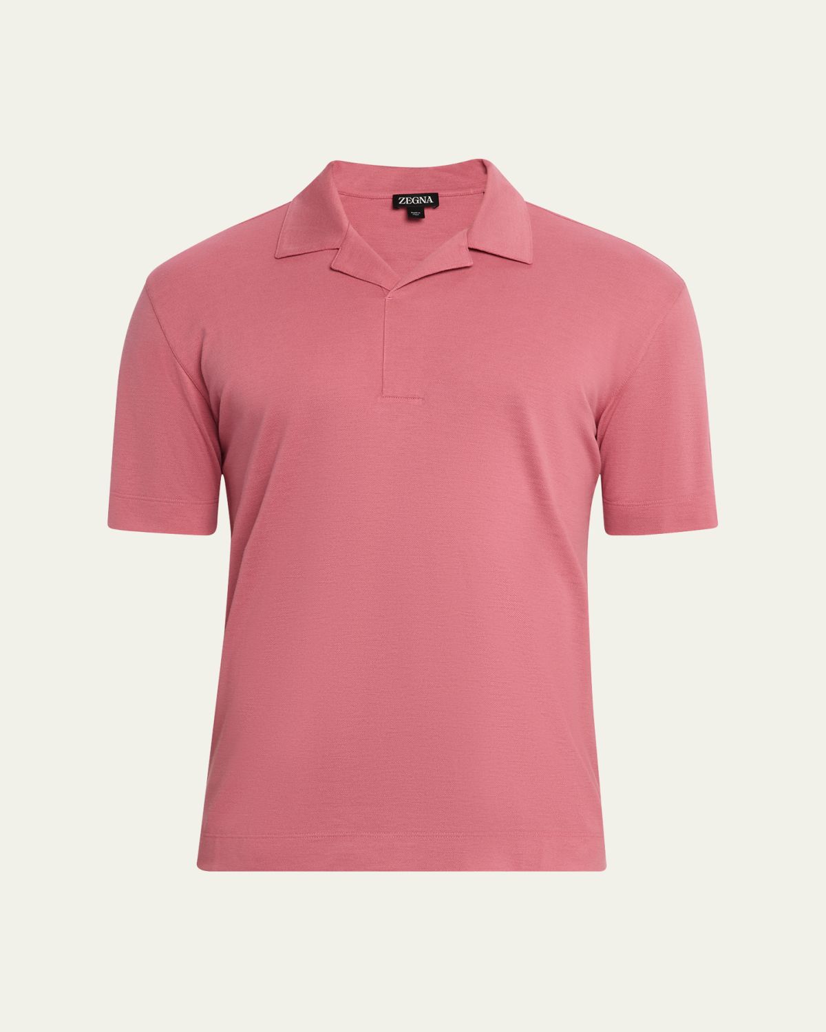 ZEGNA Men's Cotton and Silk Polo Shirt
