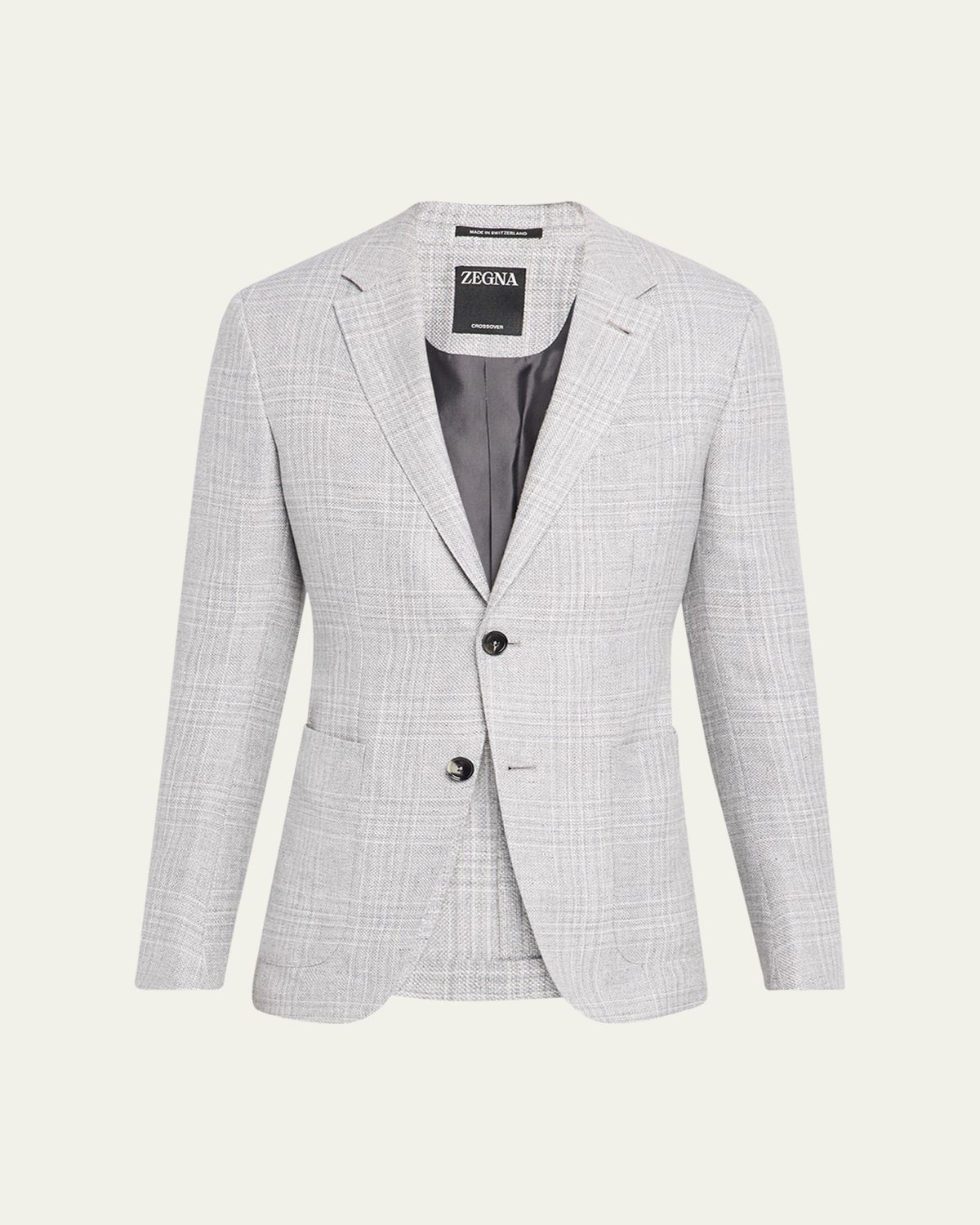ZEGNA Men 's Tonal Plaid Single-Breasted Sport Coat