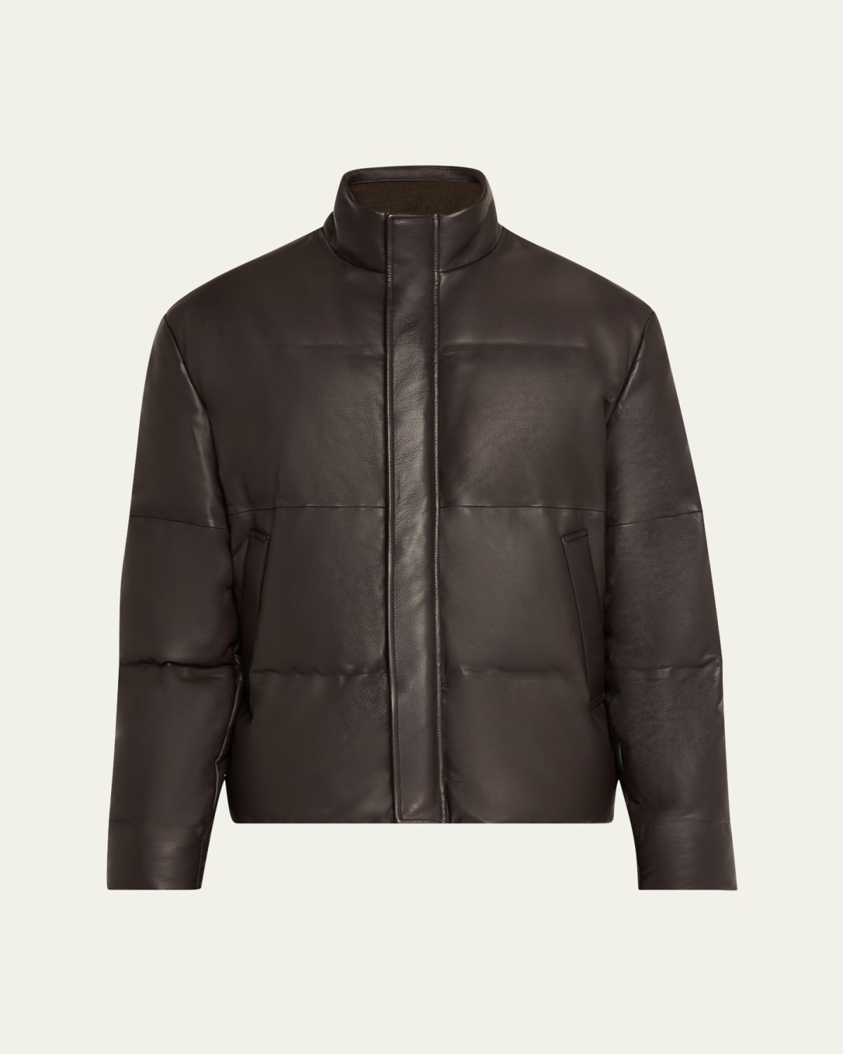 ZEGNA Men's Quilted Down Napa Leather Blouson