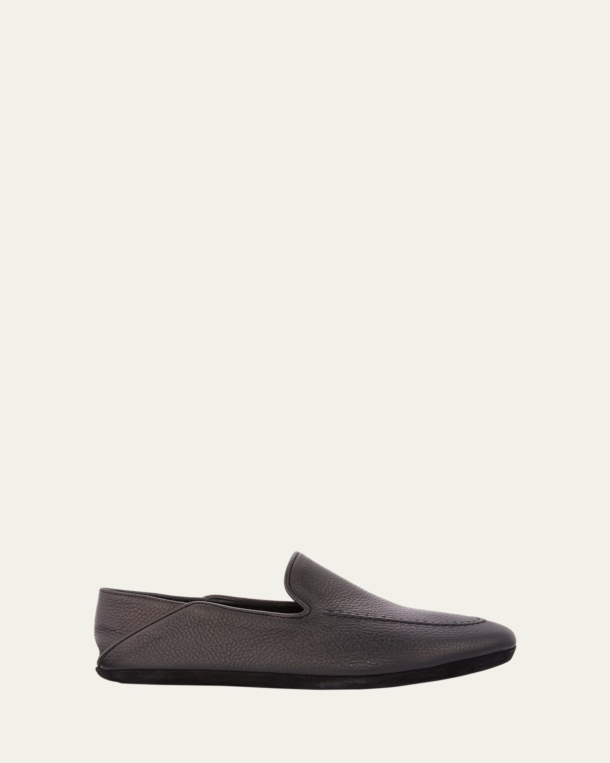 Bergdorf Goodman Men's Deerskin Leather Lounge Slippers | Thumbnail 6