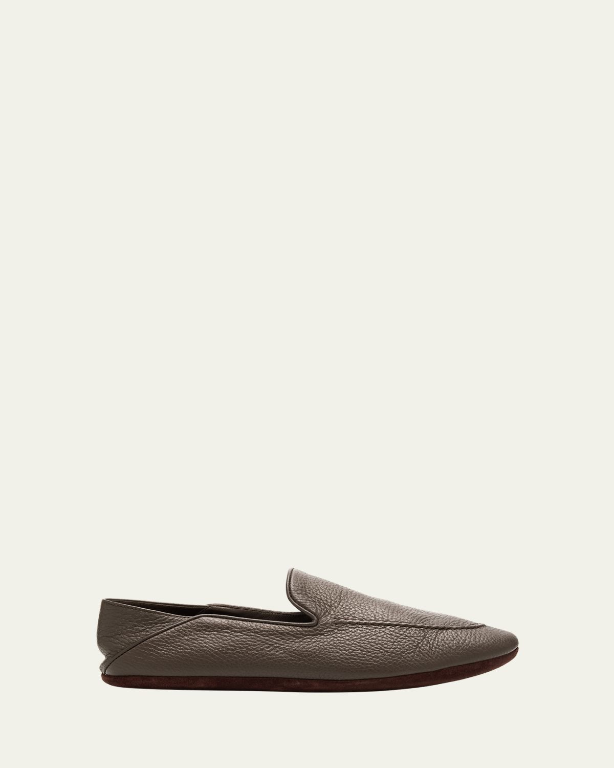 Bergdorf Goodman Men's Deerskin Leather Lounge Slippers