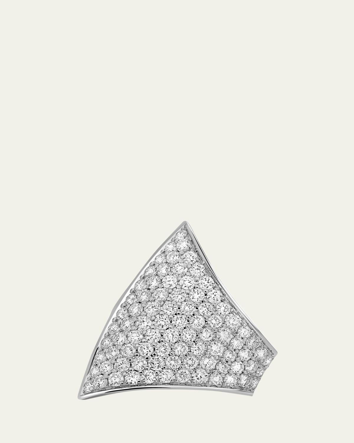 Savolinna Maxi Ergo 18K White Gold Diamond Pave Ear Cuff, Single