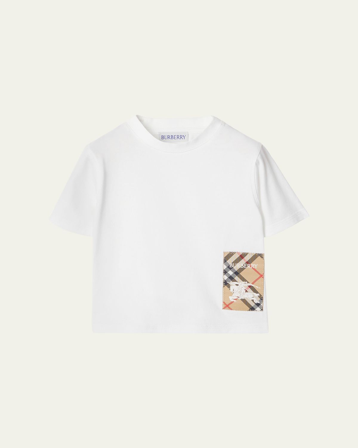 Burberry Boy's Cedar EKD Label Short-Sleeve Cotton T-Shirt, Size 6M-2