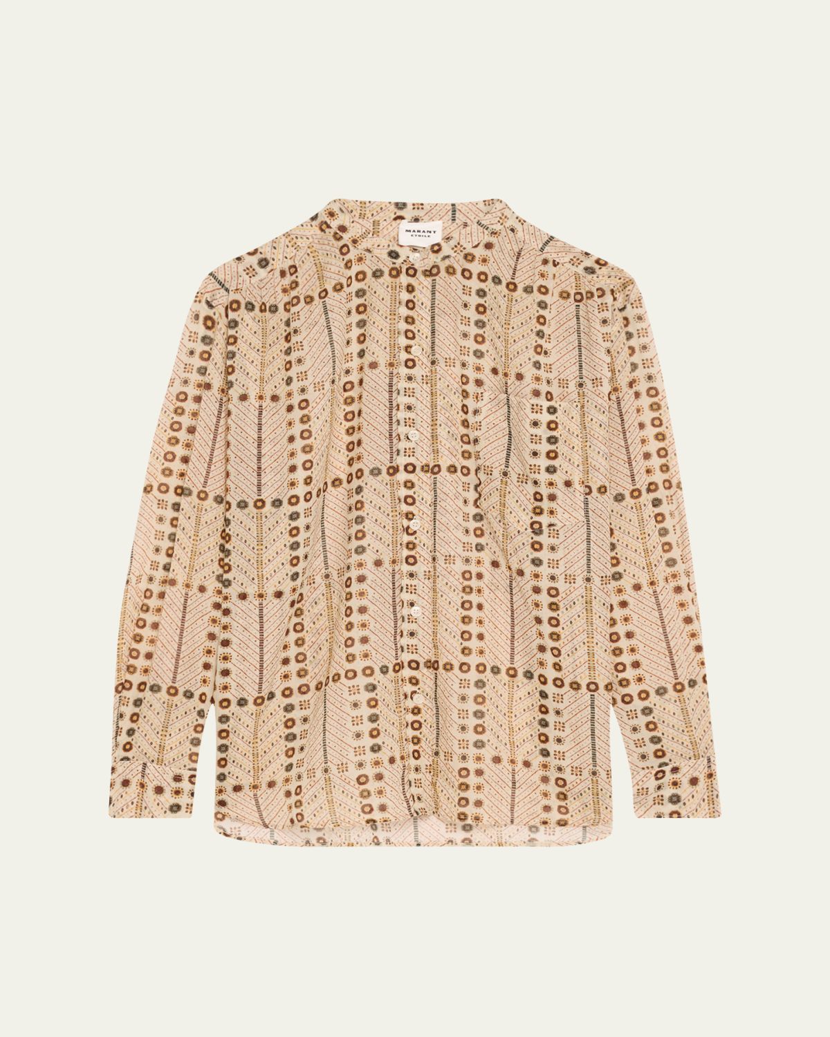 Etoile Isabel Marant Mexika Printed Long-Sleeve Blouse