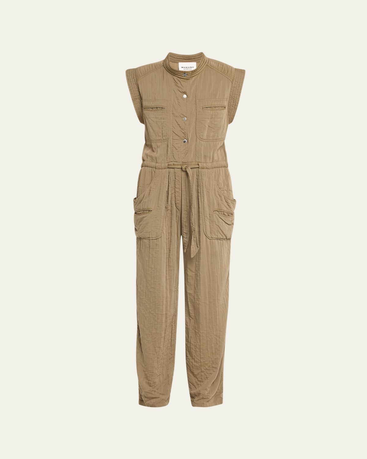 Etoile Isabel Marant Suzie Crinkled Drawstring Jumpsuit