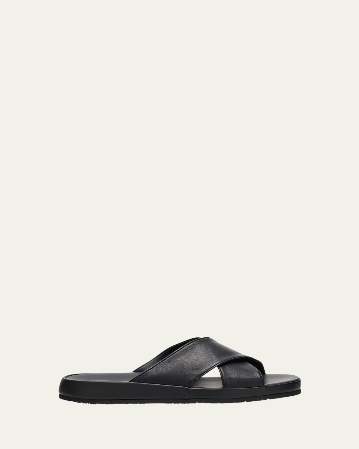 Bergdorf Goodman Men's Crisscross Napa Leather Slide Sandals