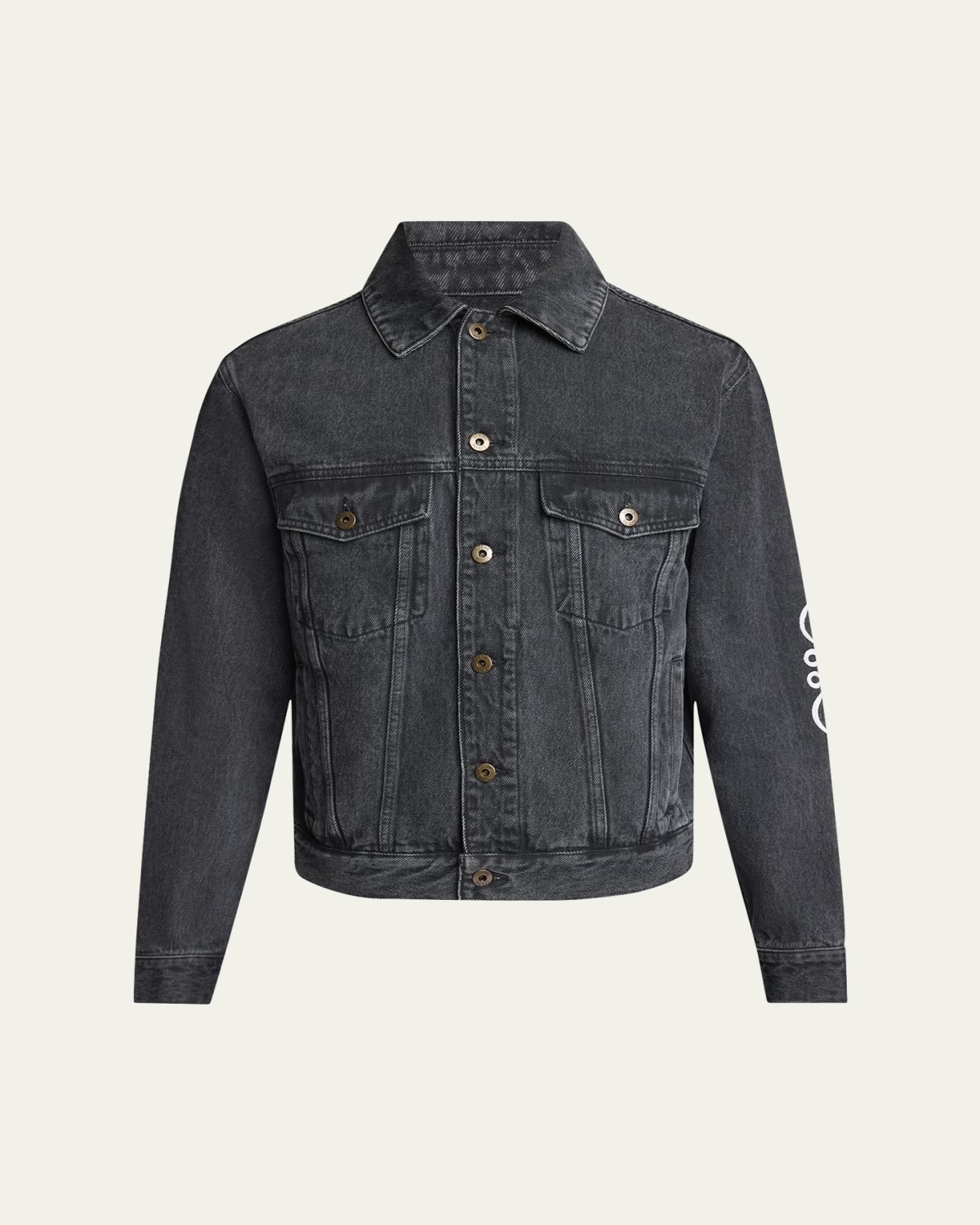 Loewe Men's Anagram Elbow Trucker Jacket