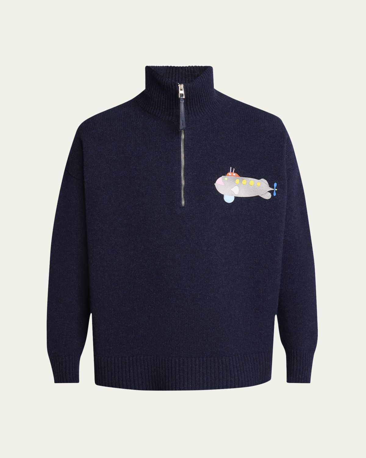 Loewe x Suna Fujita Men's Submarine Half-Zip Sweater