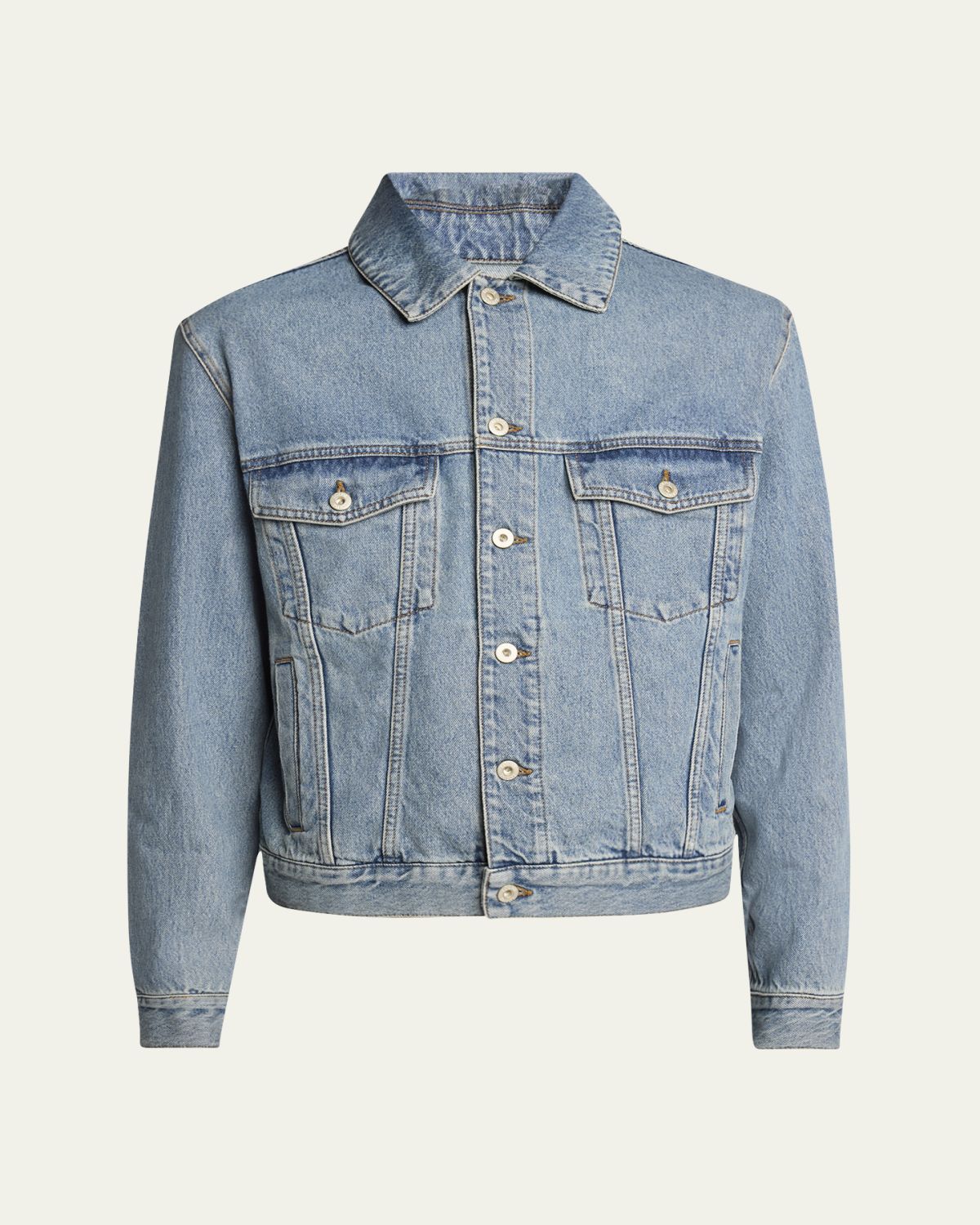 Loewe Men's Anagram Elbow Trucker Jacket