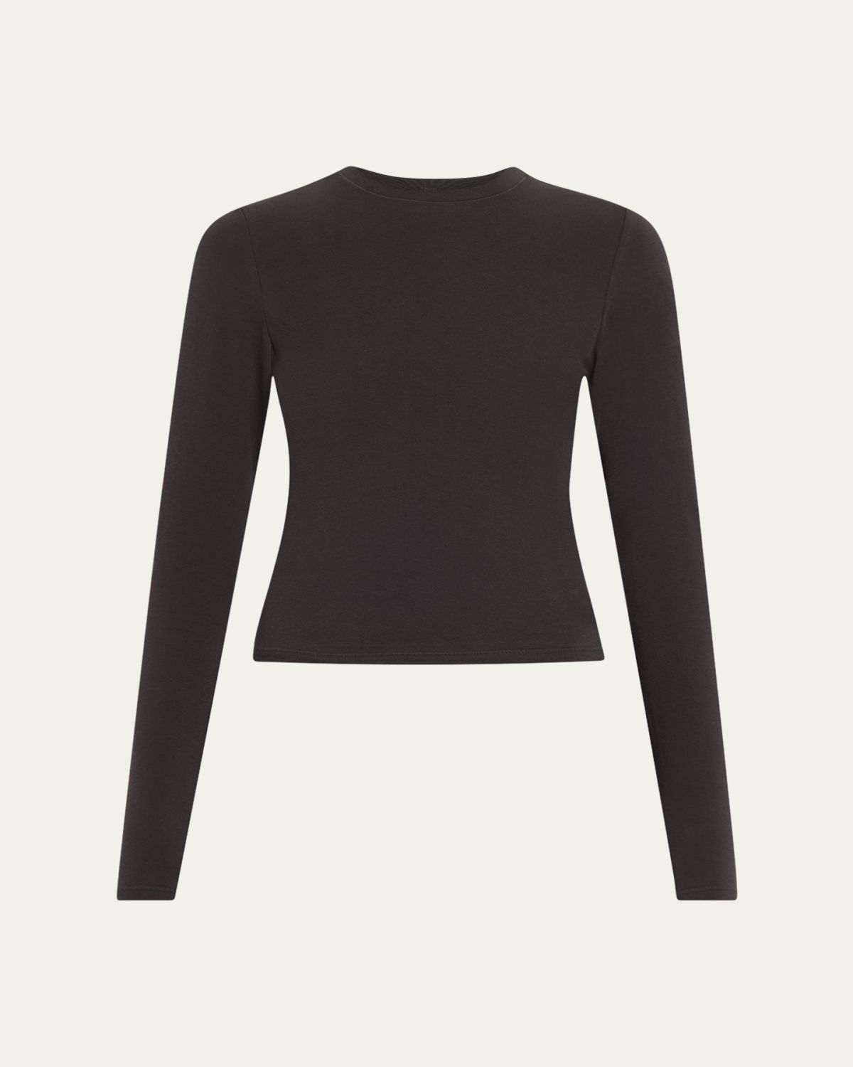 SKIMS Cotton Jersey Long-Sleeve Crewneck T-Shirt