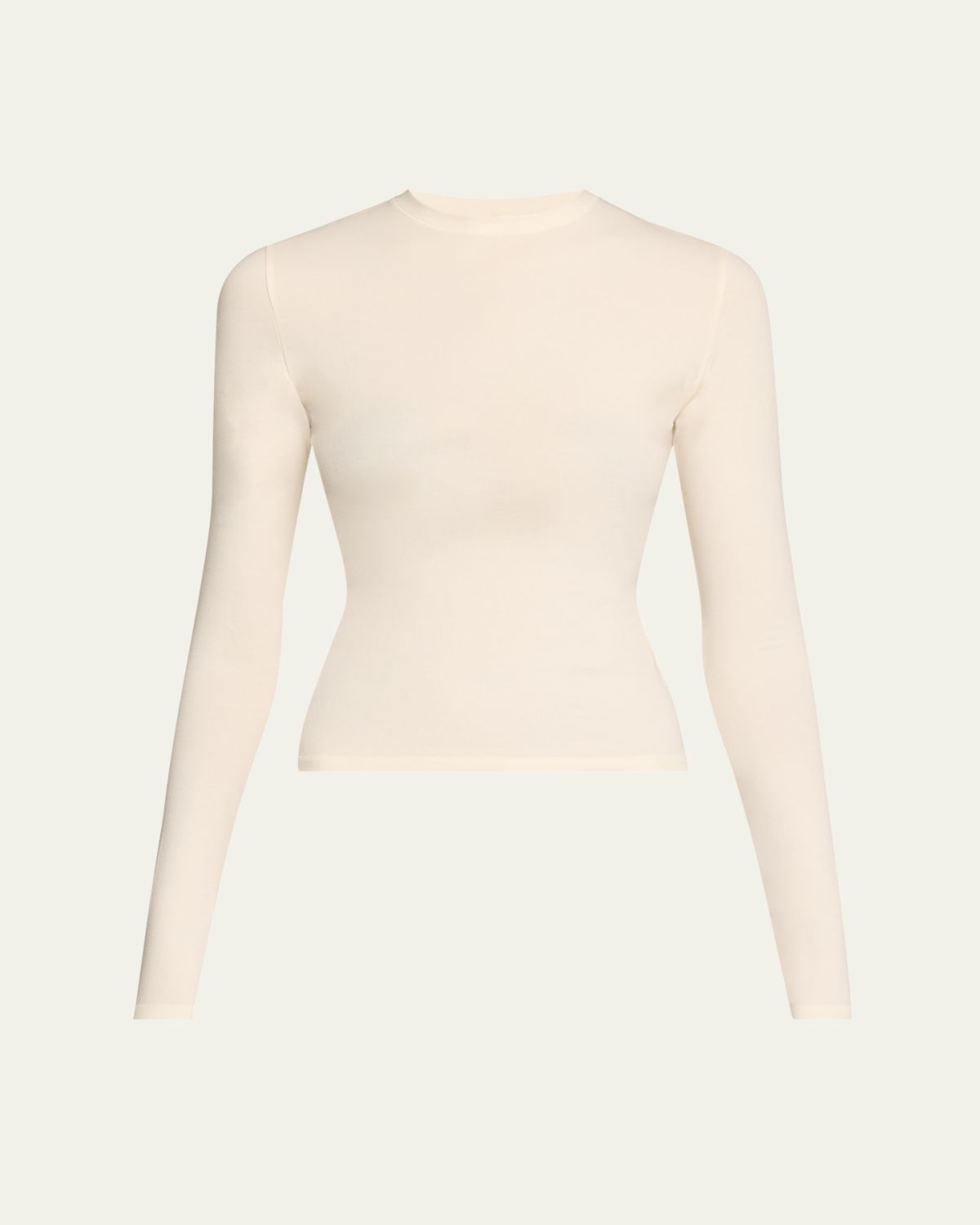 SKIMS Cotton Jersey Long-Sleeve Crewneck T-Shirt