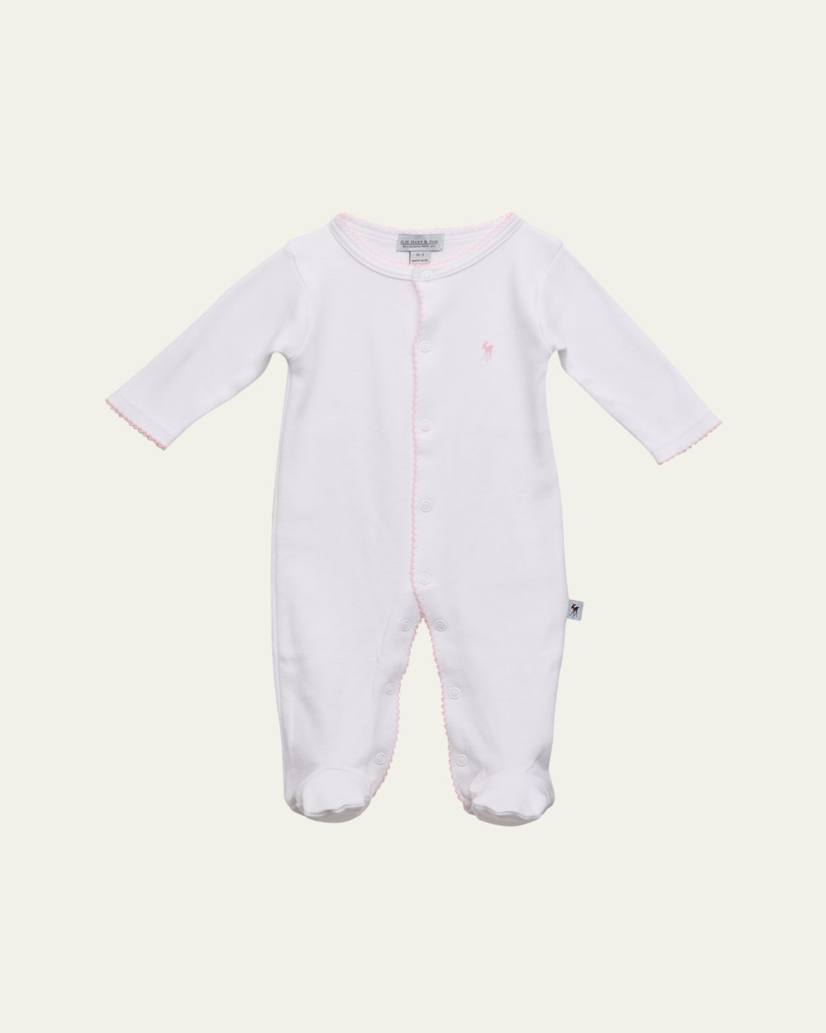 G.H.Hurt & Son Kid's Baby Fawn Footie, Size 0-6M