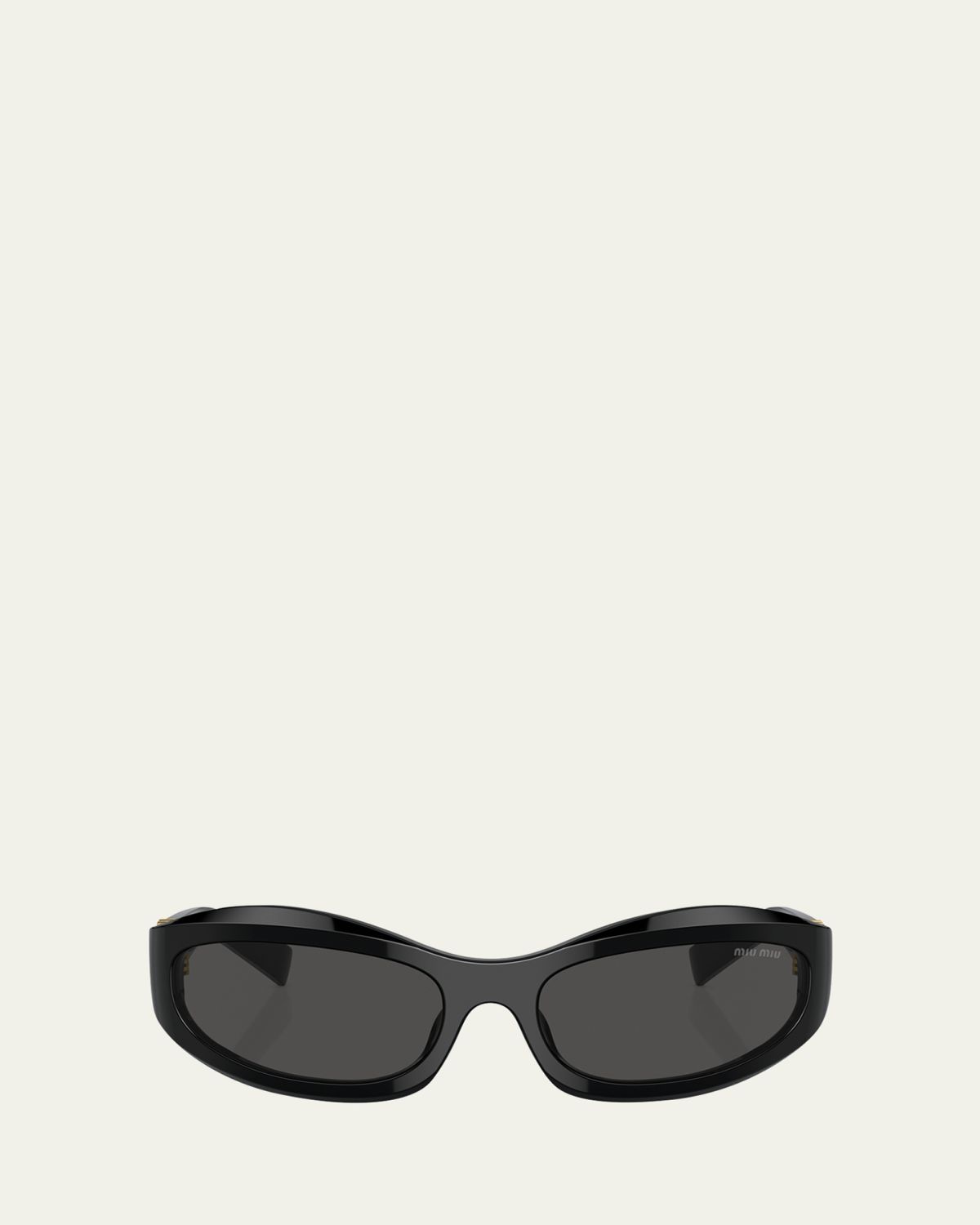 Miu Miu 14ZSF Logo Oval Acetate Sunglasses - Women's Accessories