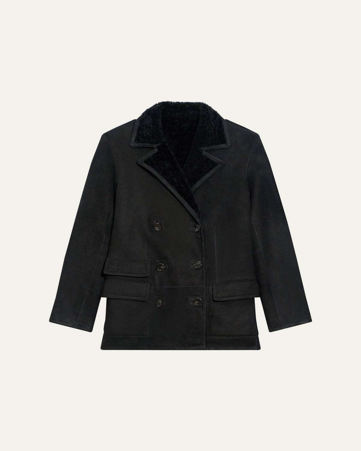 Theory Shearling Peacoat Blazer