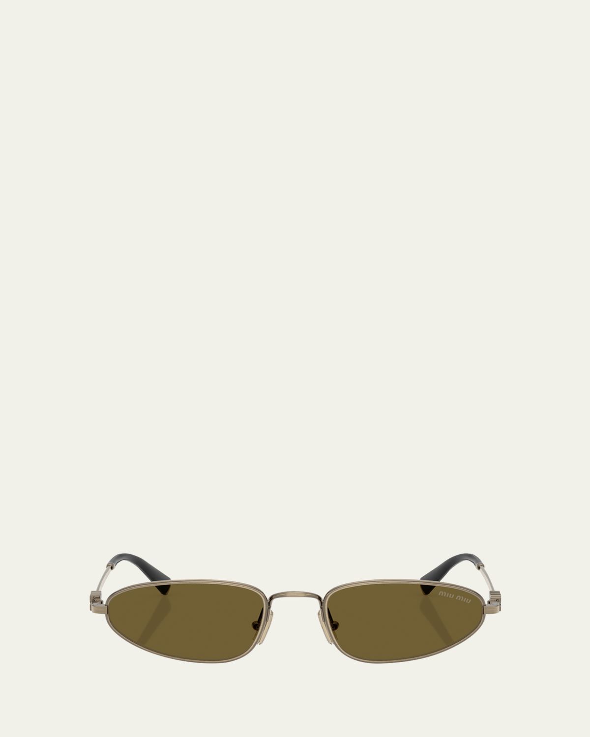 Miu Miu Logo Metal Oval Sunglasses | Thumbnail 4