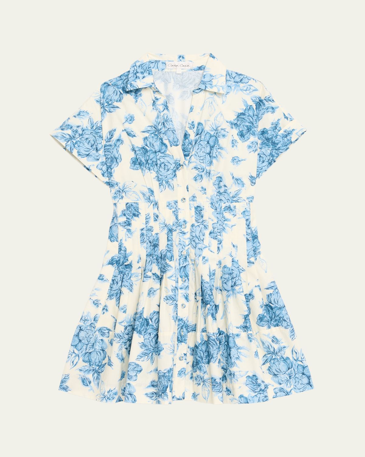Cara Cara Nash Printed Button-Front Mini Dress