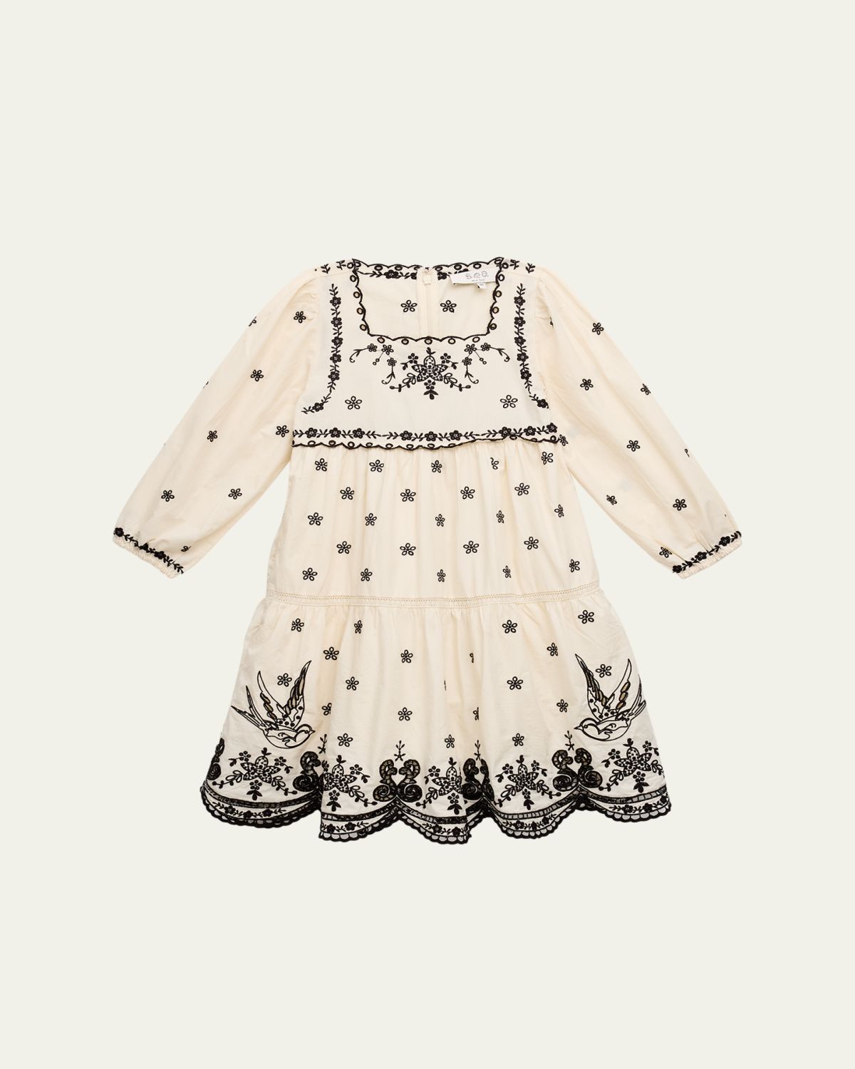 Sea Girl's Kingsley Embroidered Sleeveless Midi Dress, Size 2-14