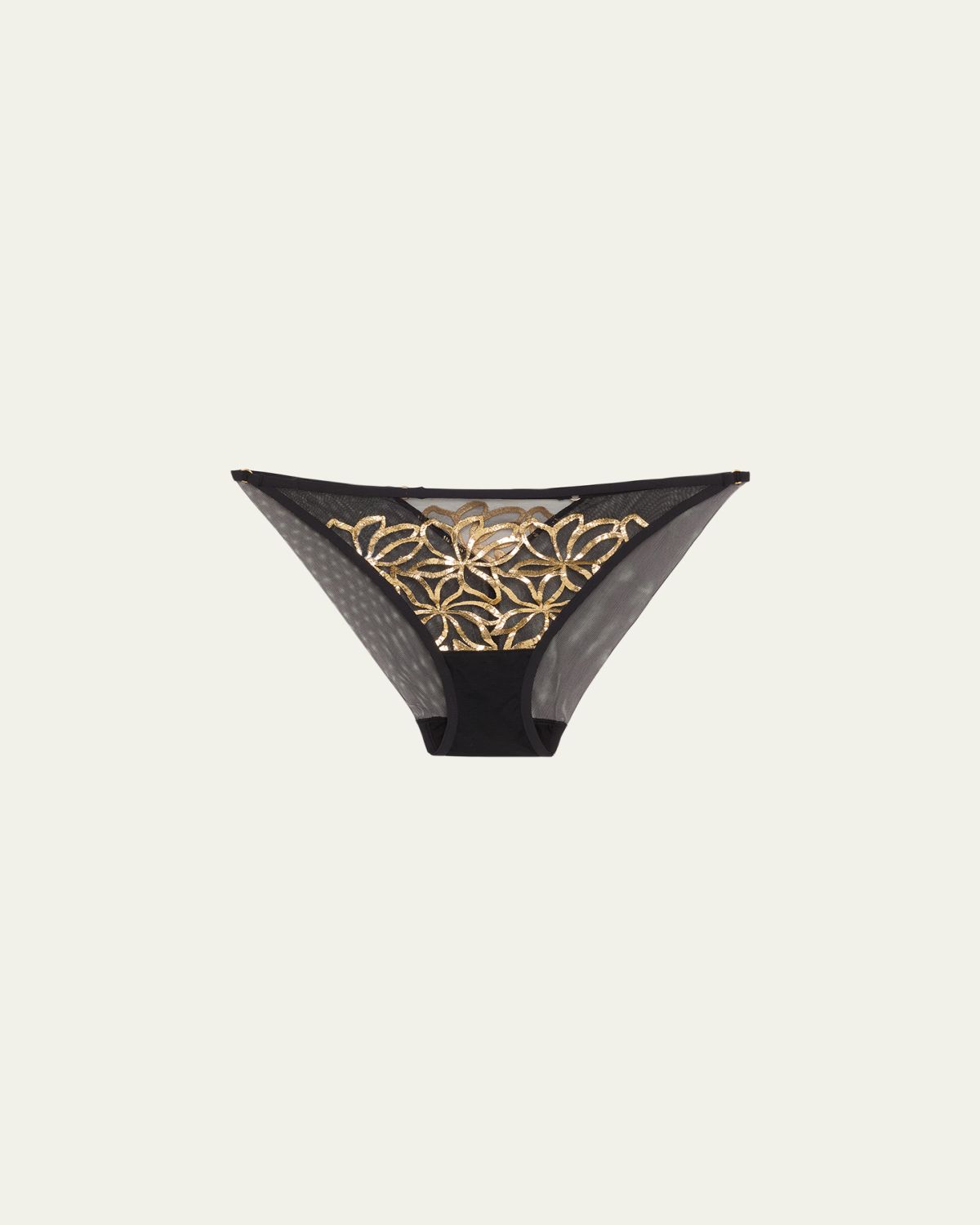 Lise Charmel Eclats D'Or Metallic Embroidered Italian Briefs