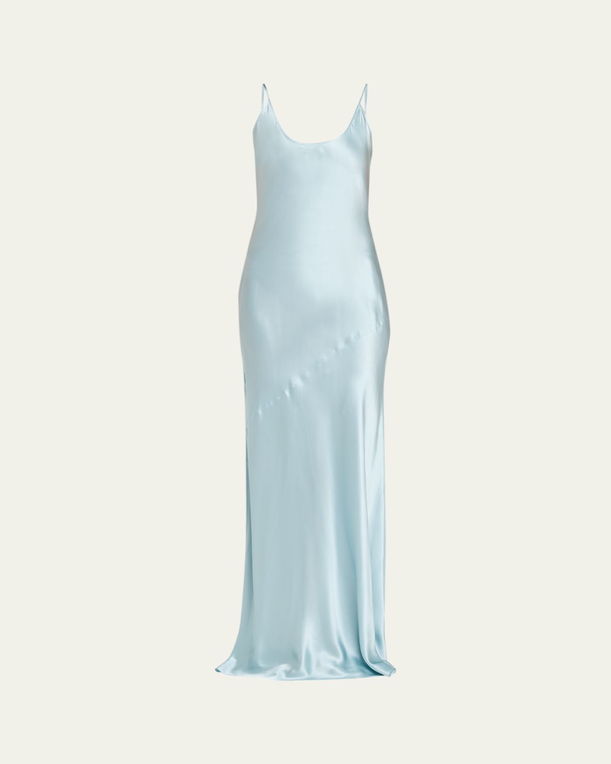 L 'Agence Charmaine U-Neck Silk Gown
