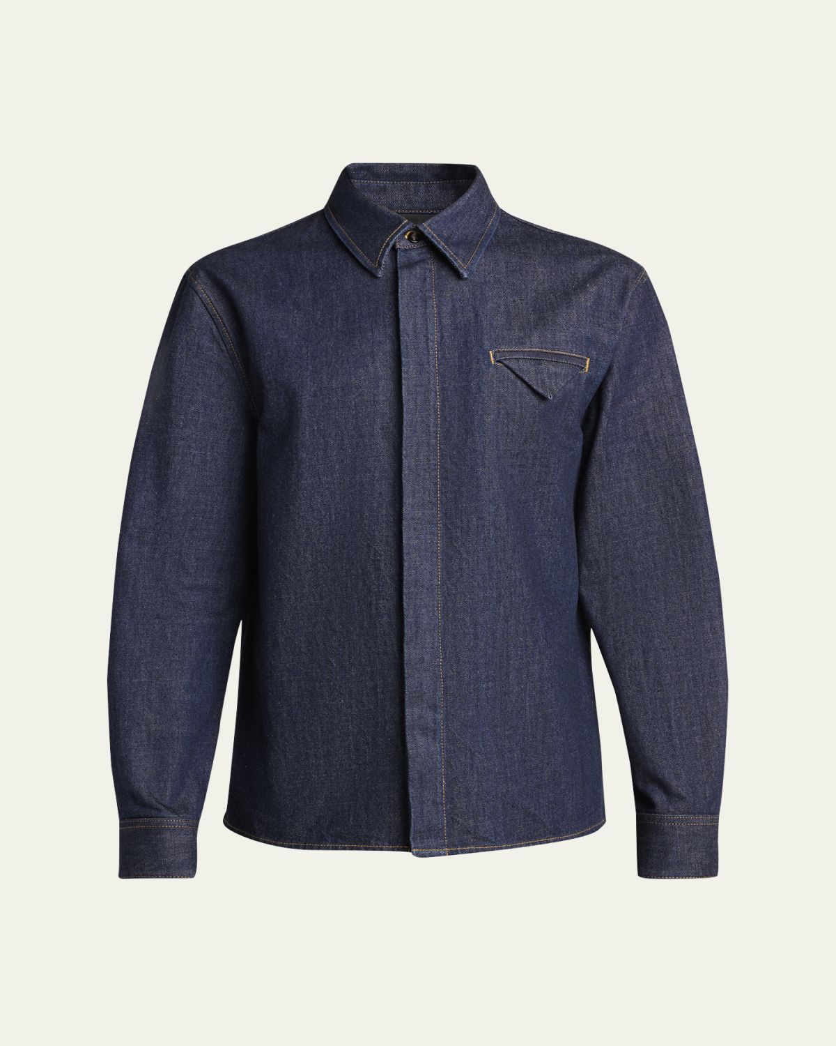 Bottega Veneta Men's Soft Denim Button-Down Shirt | Thumbnail 6 Bottega Veneta Men's Soft Denim Button-Down Shirt | Thumbnail 6