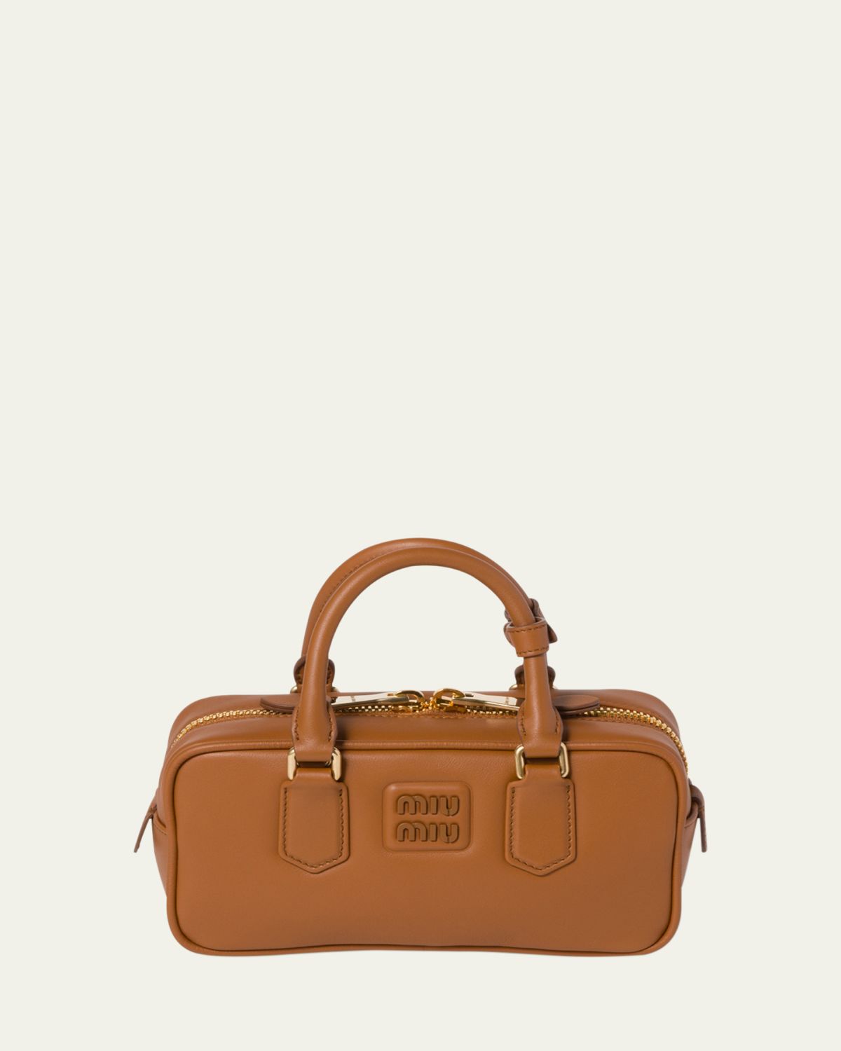 Miu Miu Zip Calf Leather Top-Handle Bag