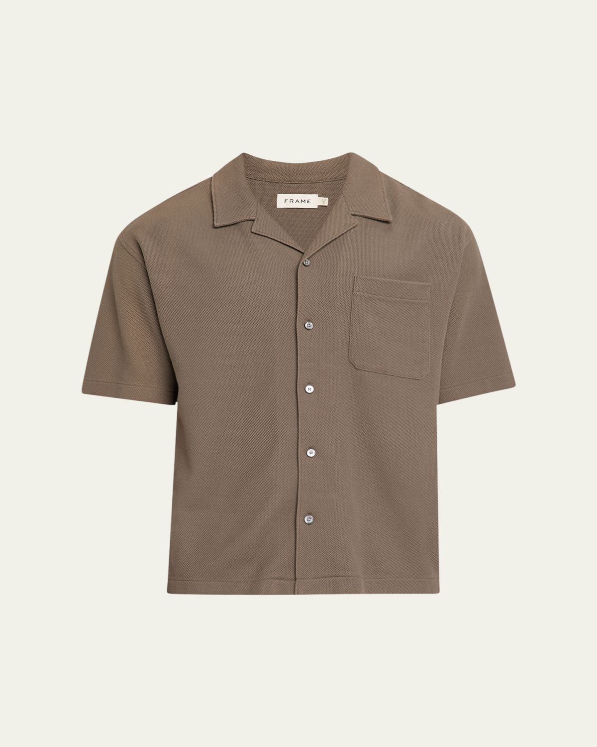 FRAME Men 's Relaxed Jacquard Camp Shirt