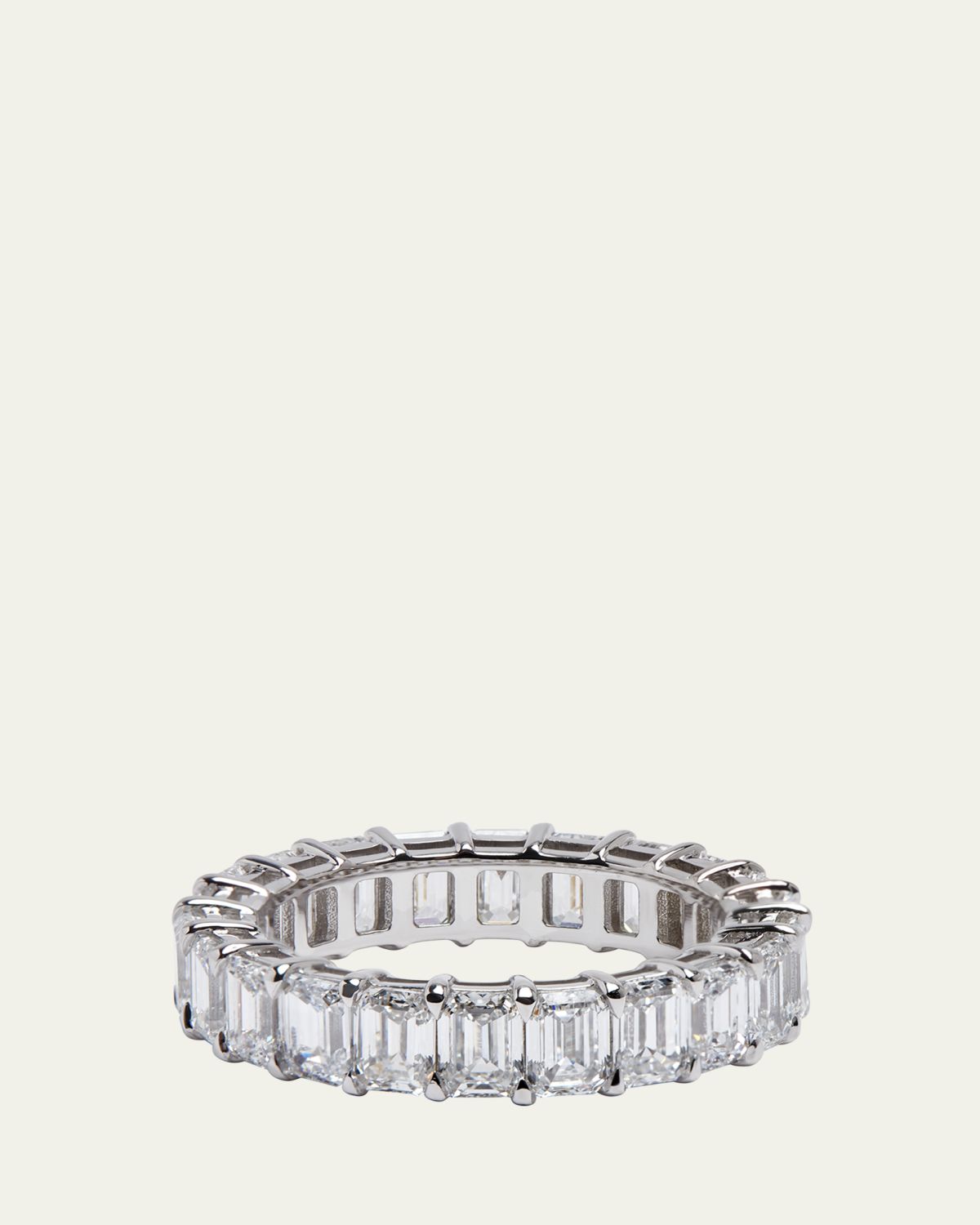 Kendall Row 14K White Gold Emerald-Cut Lab Grown Diamond Eternity Band