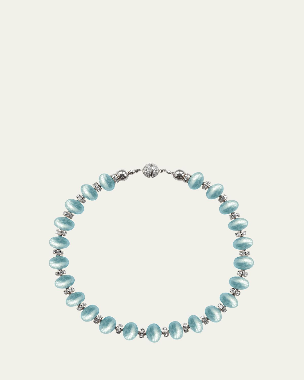 Saule Label Mika Aqua Blue Necklace, 16"L