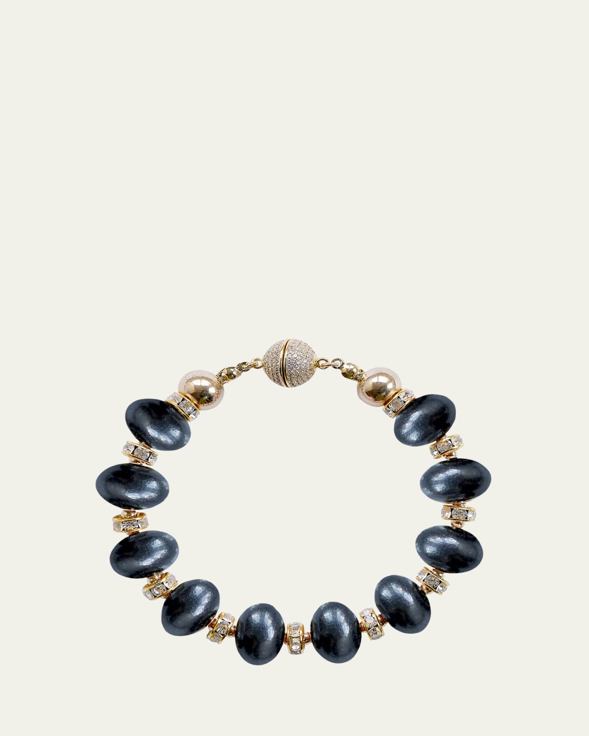 Saule Label Mika Black Coral Bracelet, 8.5"L