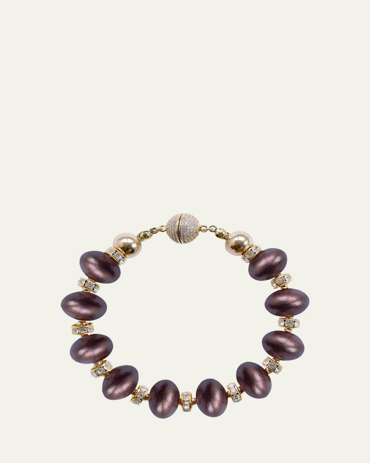 Saule Label Mika Chocolate Cherry Bracelet, 8.5"L