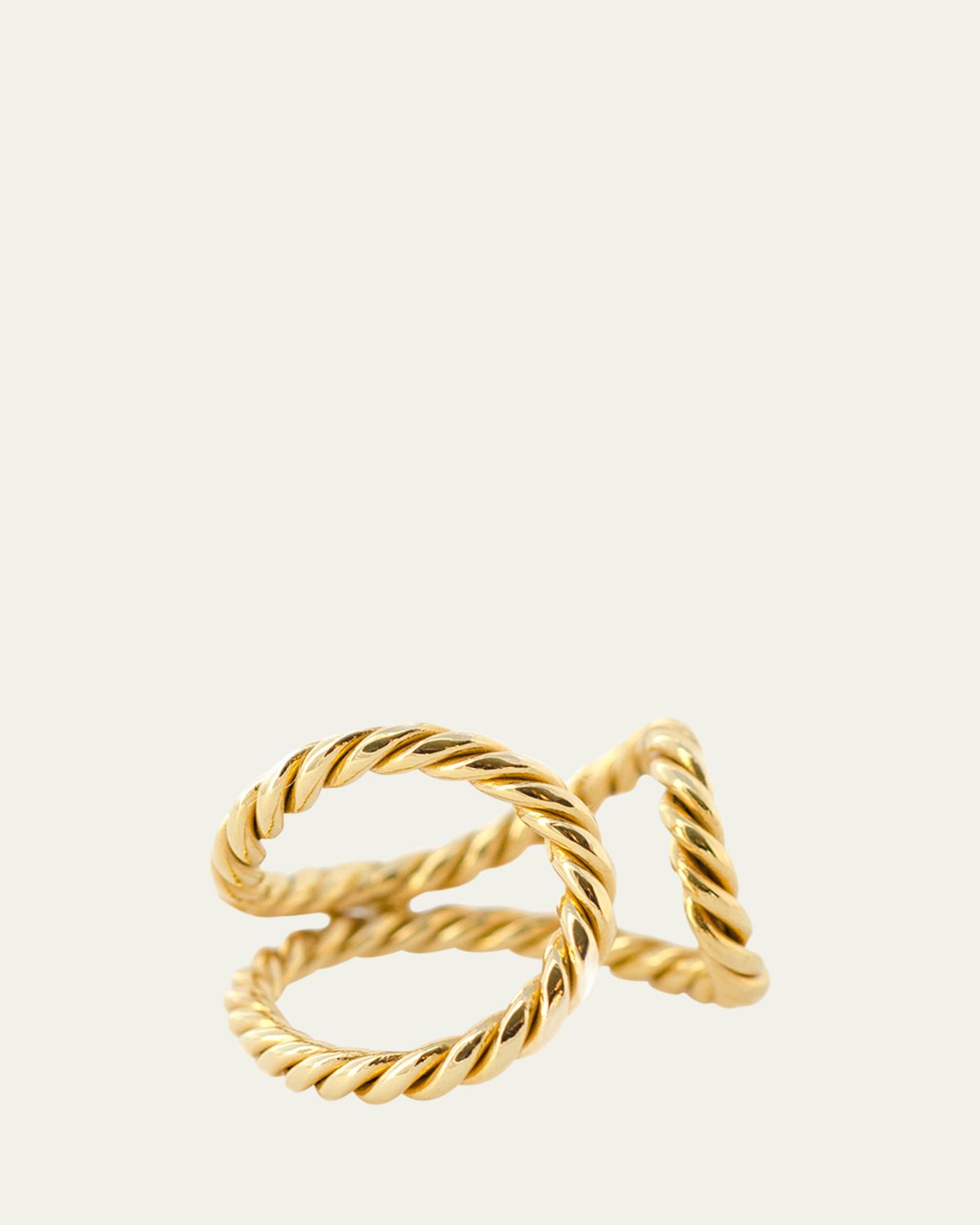 Haute Victoire 18K Yellow Gold Open Shank Twisted Ring | Thumbnail 3 Haute Victoire 18K Yellow Gold Open Shank Twisted Ring | Thumbnail 3