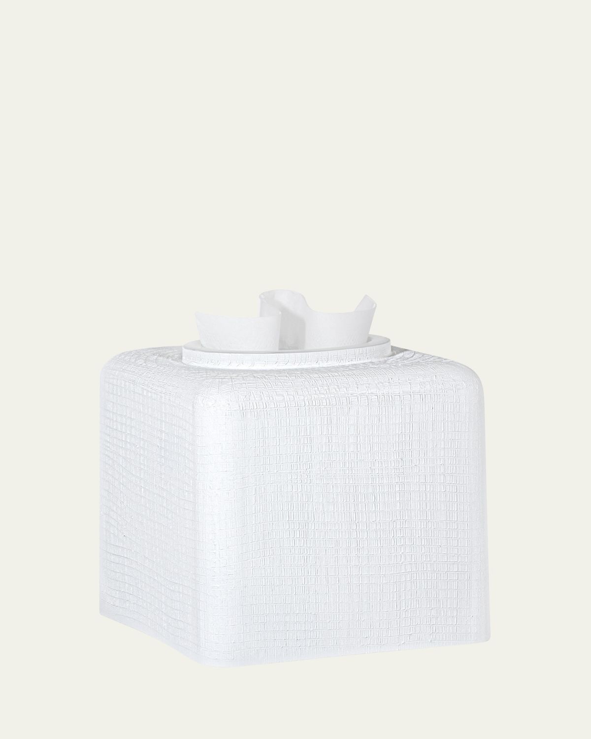 Labrazel Cambric Glass Tissue Box Cover, White Enamel | Thumbnail 4