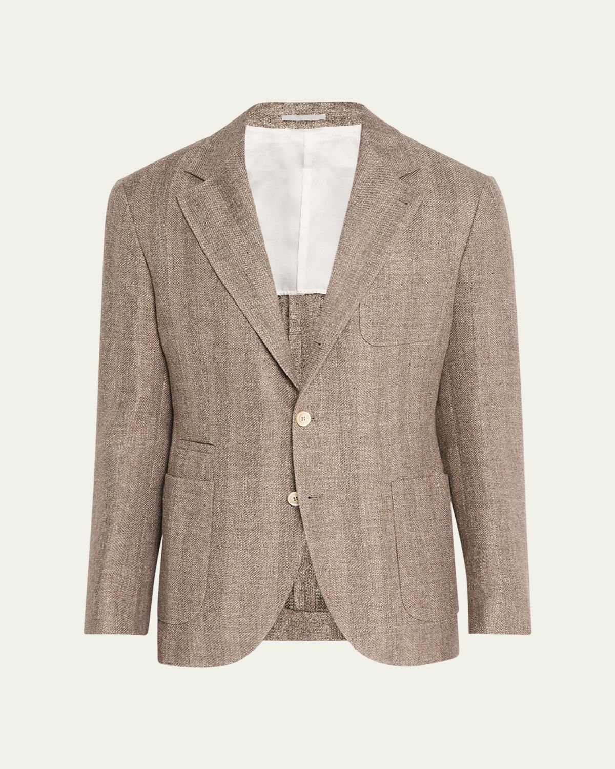 Brunello Cucinelli Men's Textured Chevron Sport Jacket