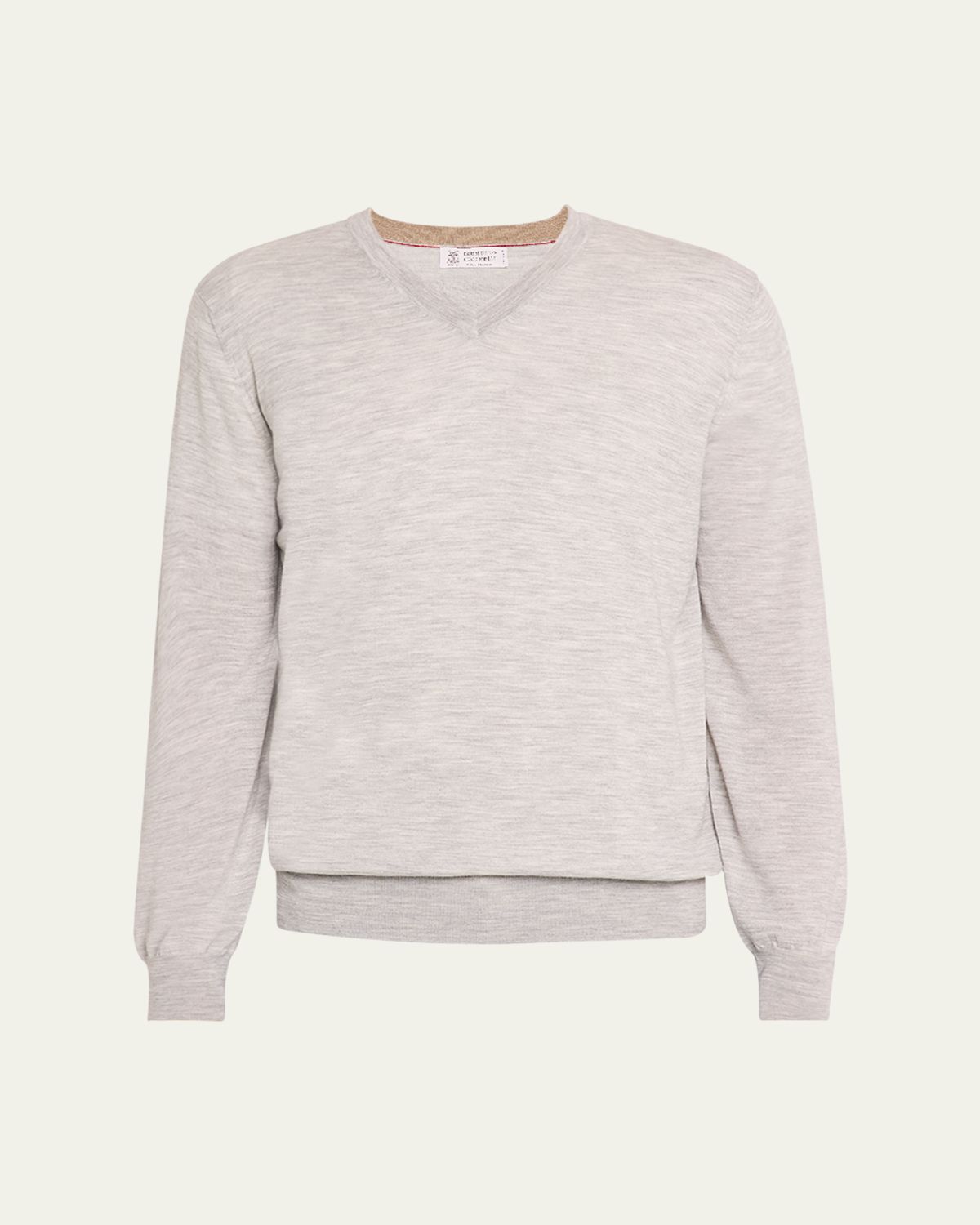 Brunello Cucinelli Men's Wool and Cashmere V-Neck Sweater