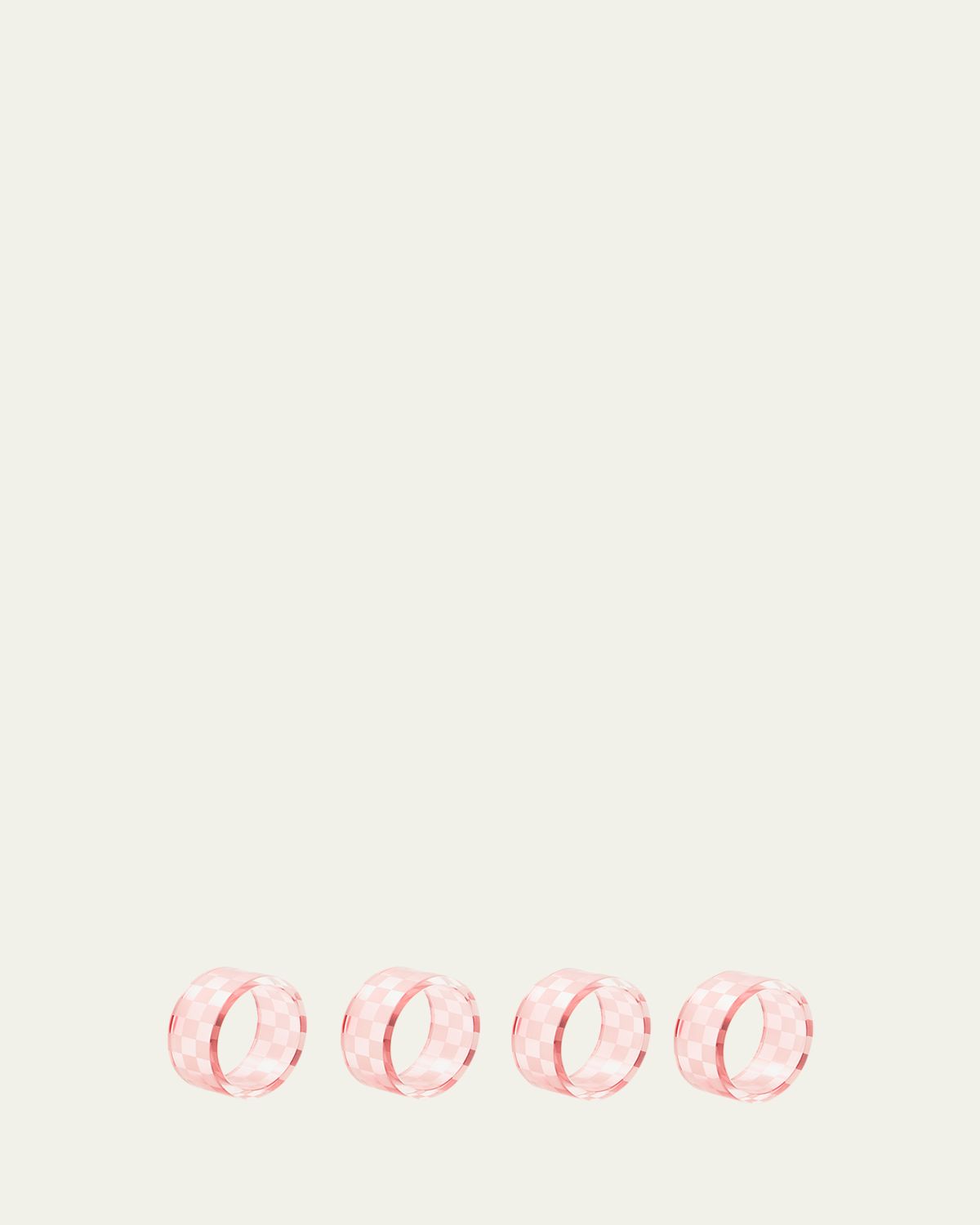 MacKenzie-Childs Pink Check Napkin Rings, Set of 4 | Thumbnail 4