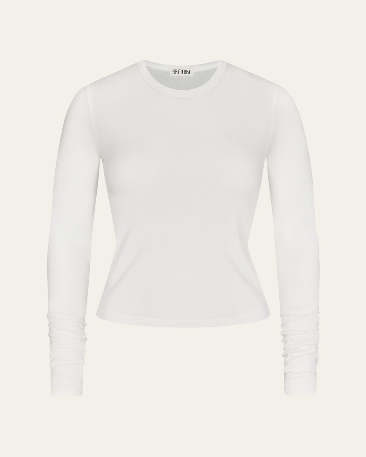 Eterne Fitted Crewneck Long-Sleeve T-Shirt