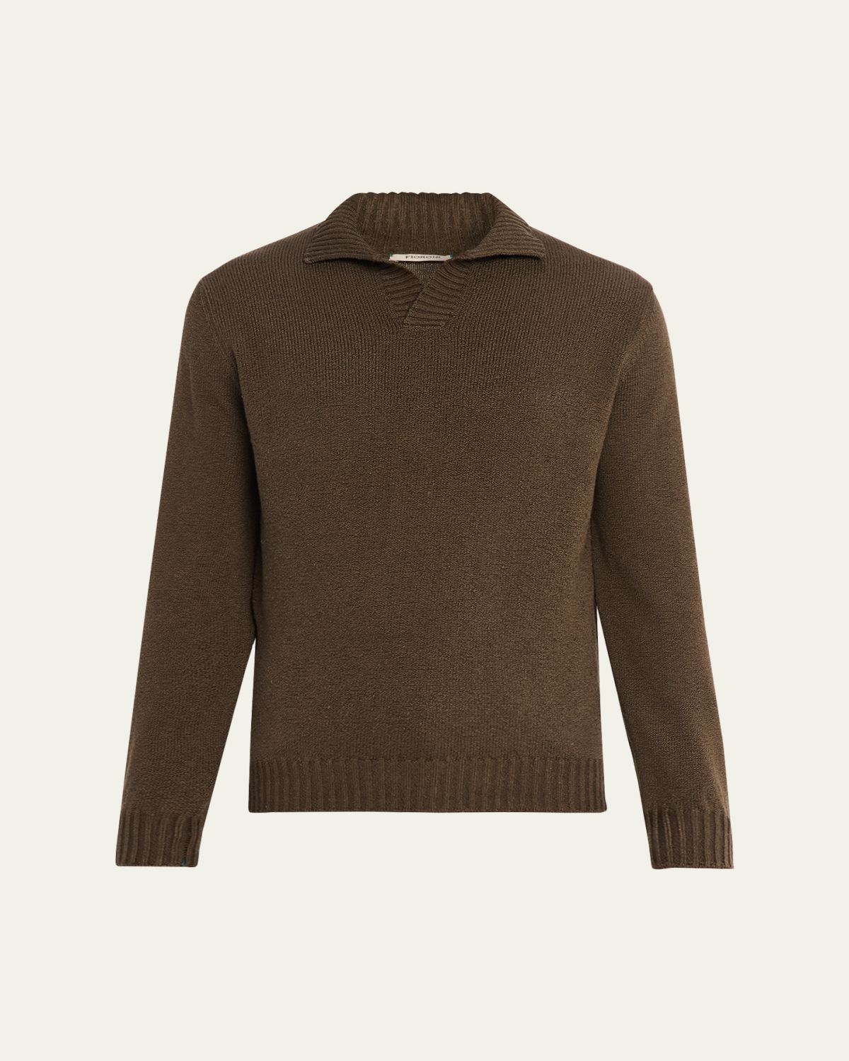Fioroni Men's Cotton Johnny Collar Polo Sweater