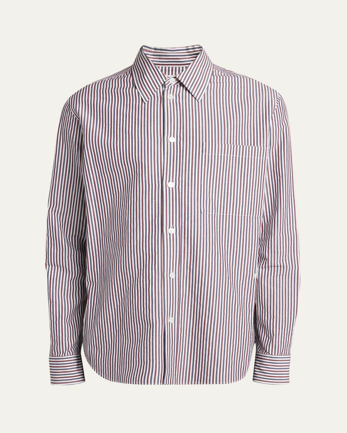Bottega Veneta Men's Striped Poplin Dress Shirt