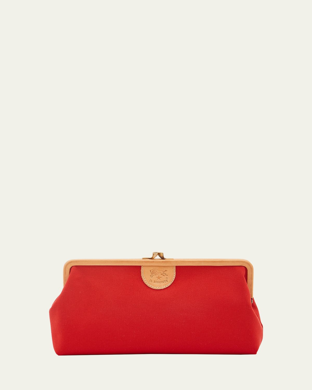 Il Bisonte Manuela Frame Canvas Clutch Bag