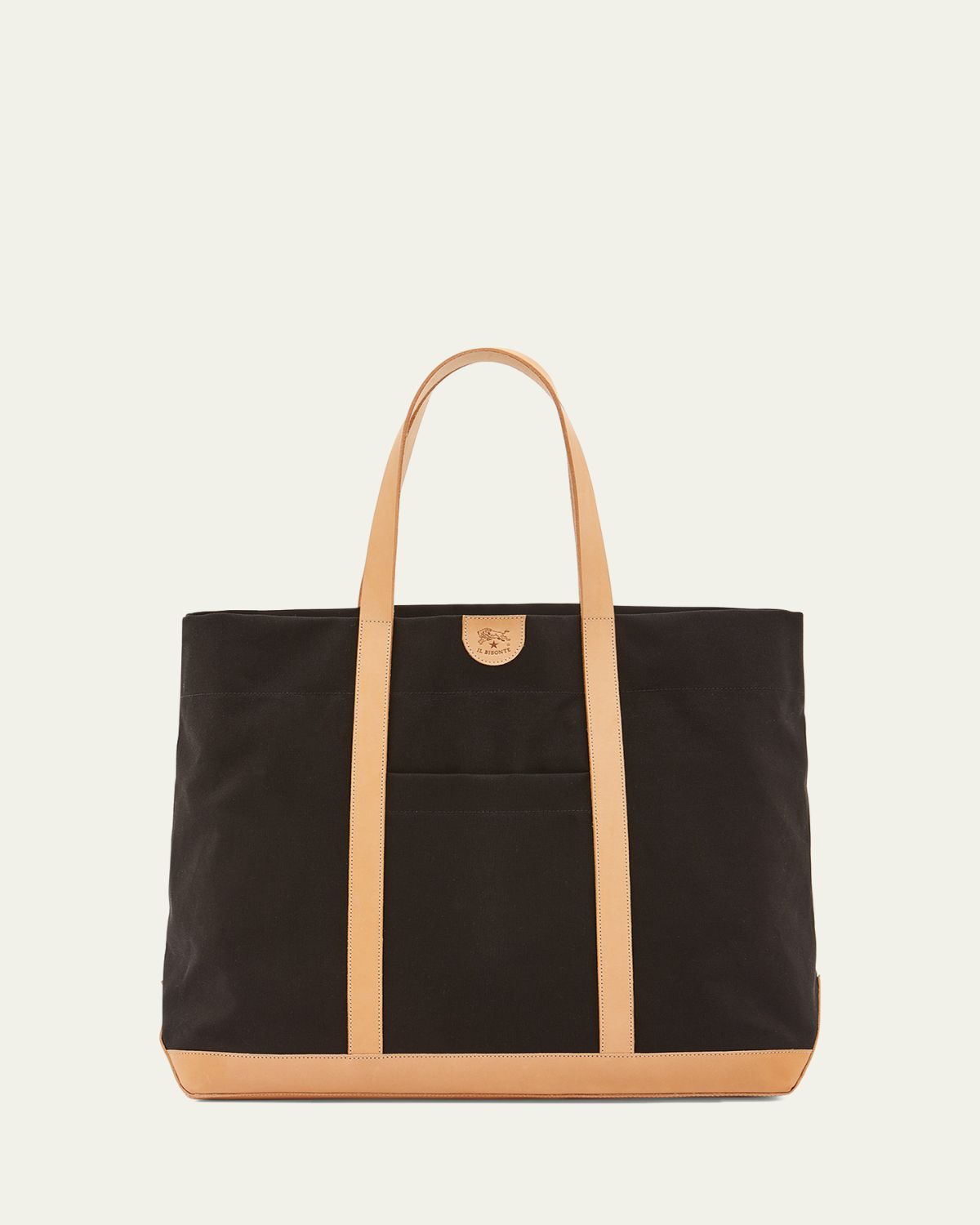 Il Bisonte Caramella Large Canvas Shopper Tote Bag