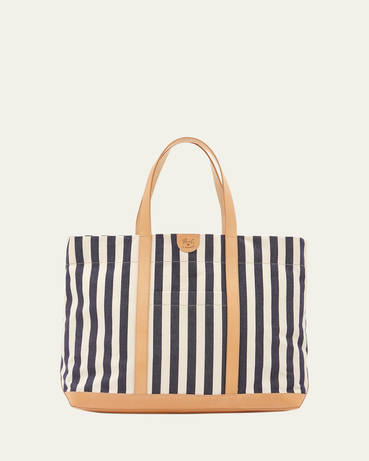 Il Bisonte Caramella Large Canvas Shopper Tote Bag