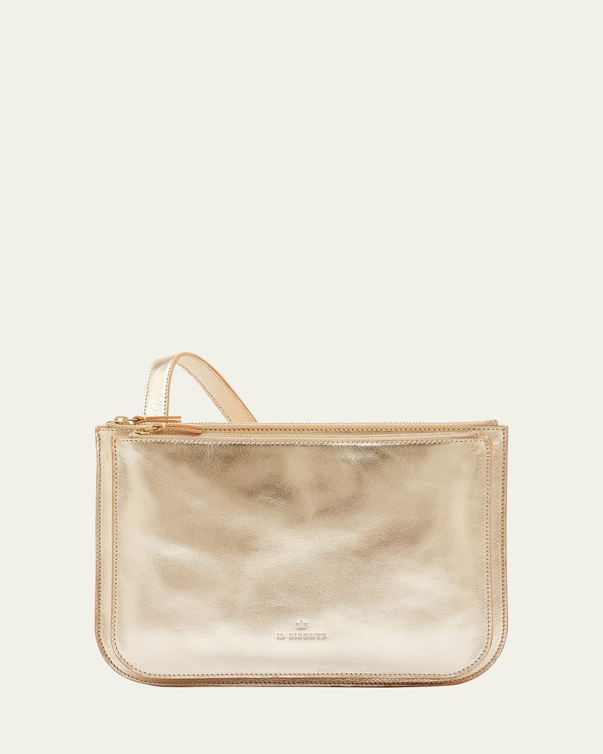 Il Bisonte Roseto Metallic Leather Crossbody Bag